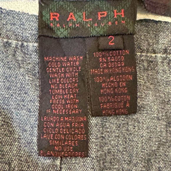 Ralph Lauren Denim Skirt Window Panel Design Women's 2 Vintage - Picture 10 of 14